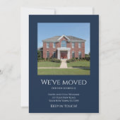 Wir haben einfache Foto Navy Blue Moving Ankündigung (Vorderseite)