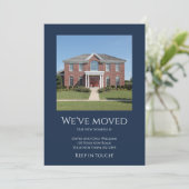 Wir haben einfache Foto Navy Blue Moving Ankündigung (Stehend Vorderseite)