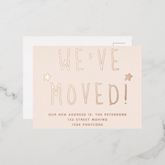 Wir haben einfache, große, Schwarz-weiße Skripte v Folie Einladungspostkarte (Vorderseite/Rückseite)