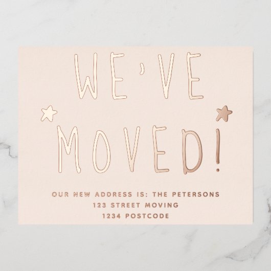 Wir haben einfache, große, Schwarz-weiße Skripte v Folie Einladungspostkarte (Vorderseite)