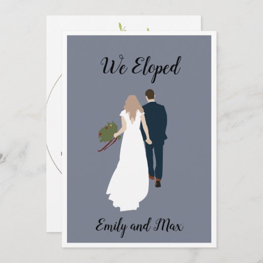 "Wir haben" einfache Hochzeitskarten Einladung (Vorne/Hinten)