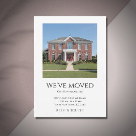 Wir haben einfaches Foto und neue Zuhause bewegt Ankündigung