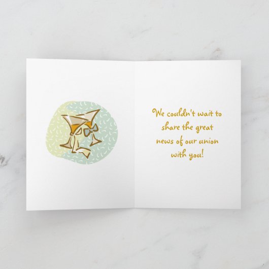 Wir haben Eloped Mitteilung oder VIELE Ankündigung (Innenseite)