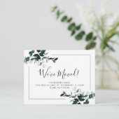 Wir haben Emerald Green Eucalyptus New Address Ann Ankündigungspostkarte (Stehend Vorderseite)