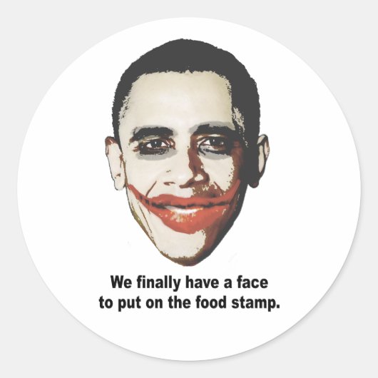 Wir haben endlich ein Gesicht, um die Briefmarke d Runder Aufkleber (Vorderseite)