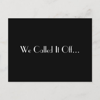 Wir haben es abgesagt... postkarte