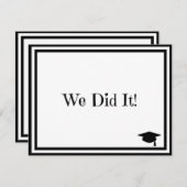 Wir haben es Abschluss gemacht Einladung (Vorne/Hinten)