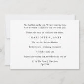 Wir haben es gemacht (anpassbare Fotovorlage) Einladung (Rückseite)