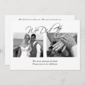 Wir haben es gemacht (anpassbare Fotovorlage) Einladung (Vorne/Hinten)