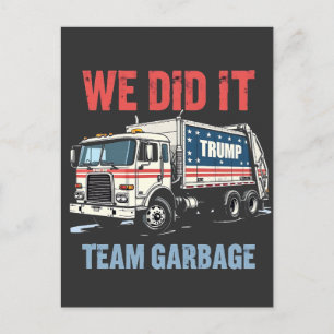Wir haben es geschafft Team Müll Trump hat gewonne Postkarte