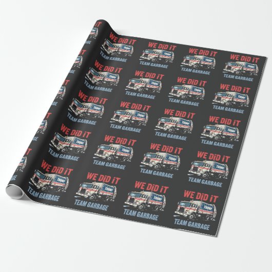 Wir haben es geschafft Team Müll Trump hat Müllwag Geschenkpapier (Ungerollt)