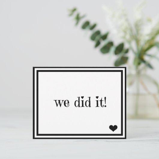 Wir haben es getan einladung (Stehend Vorderseite)