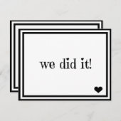 Wir haben es getan einladung (Vorne/Hinten)