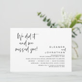 Wir haben es getan, wir haben dich vermisst, Hochz Einladung (Stehend Vorderseite)