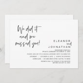 Wir haben es getan, wir haben dich vermisst, Hochz Einladung (Vorne/Hinten)