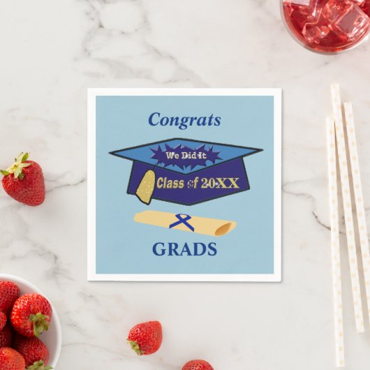 Wir haben es Klasse Blues Abschluss Hat Serviette (Beispiel)