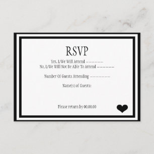 Wir haben es UAWG gemacht RSVP Karte