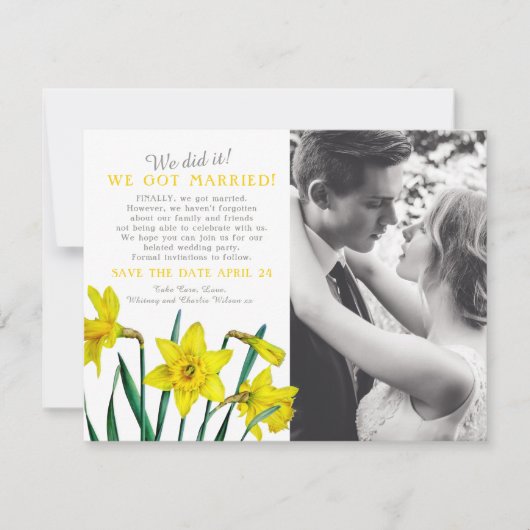 Wir haben es verheiratet Hochzeitsfeier Save the D (Vorderseite)