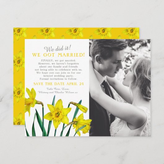 Wir haben es verheiratet Hochzeitsfeier Save the D (Vorne/Hinten)