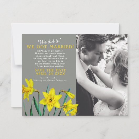 Wir haben es verheiratet Hochzeitsfeier Save the D (Vorderseite)
