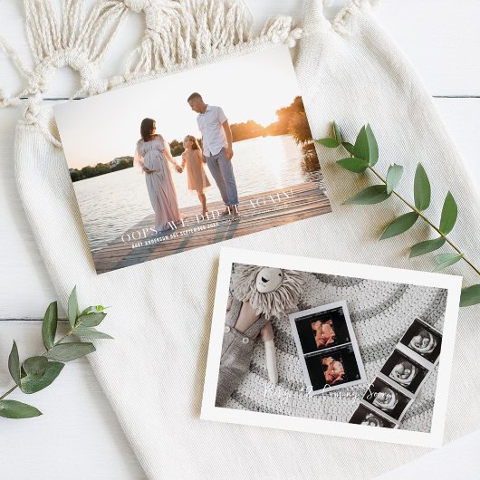 Wir haben es wieder getan | 2. Baby Foto Schwanger Ankündigung