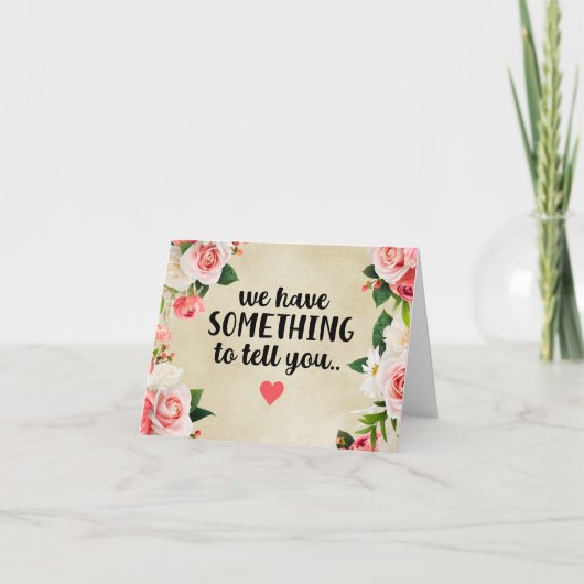 Wir haben etwas, das Ihnen sagt Karte (Vorderseite)