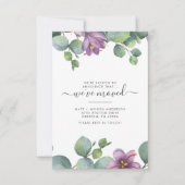 Wir haben Eukalyptus-Ankündigung über den Blumenha Mitteilungskarte (Vorderseite)