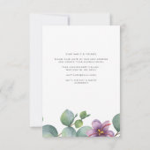 Wir haben Eukalyptus-Ankündigung über den Blumenha Mitteilungskarte (Rückseite)