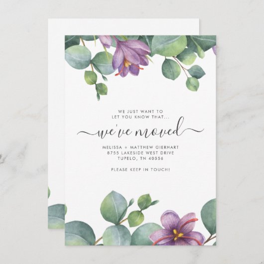 Wir haben Eukalyptus-Foliage verschoben Ankündigung (Vorne/Hinten)