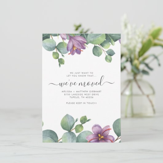 Wir haben Eukalyptus-Foliage verschoben Ankündigung (Stehend Vorderseite)