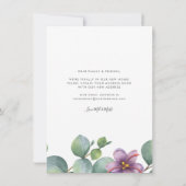 Wir haben Eukalyptus-Foliage verschoben Ankündigung (Rückseite)