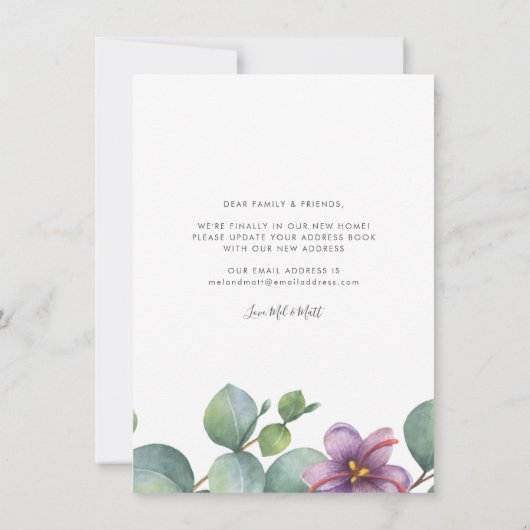 Wir haben Eukalyptus-Foliage verschoben Ankündigung (Rückseite)