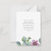 Wir haben Eukalyptus Green Lila Foliage verschoben Mitteilungskarte (Rückseite)