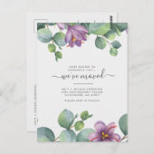 Wir haben Eukalyptus Greenery Floral Moving Postkarte (Vorne/Hinten)