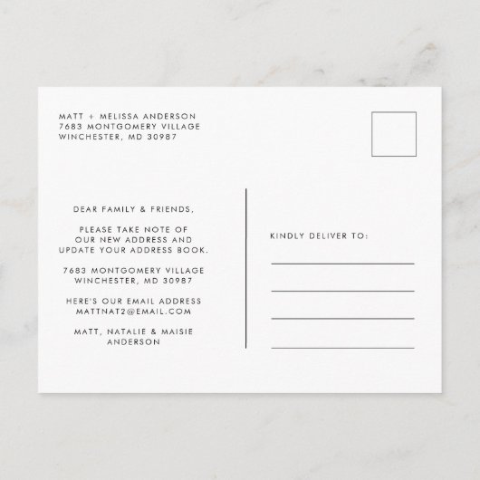 Wir haben Eukalyptus Greenery Lila bewegt Postkarte (Rückseite)