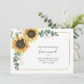 Wir haben Eukalyptus Greenery Sonnenblumen Bewegun Ankündigung (Stehend Vorderseite)