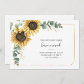 Wir haben Eukalyptus Greenery Sonnenblumen Bewegun Ankündigung (Vorne/Hinten)