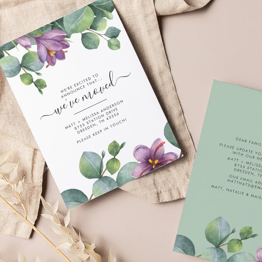 Wir haben Eukalyptus Lila Green Moving Budget vers