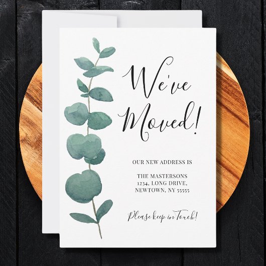 Wir haben Eukalyptus verschoben Ankündigung