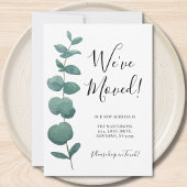 Wir haben Eukalyptus verschoben Ankündigung