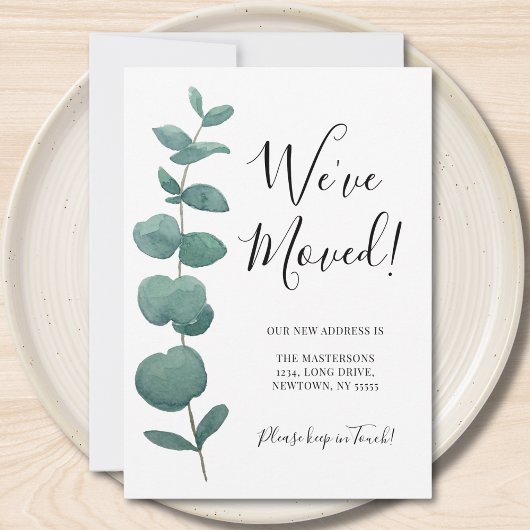 Wir haben Eukalyptus verschoben Ankündigung