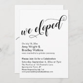 Wir haben Extravagante Script Post Wedding Celebra Einladung (Vorne/Hinten)