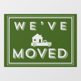 Wir haben Fensterklammern verschoben Fensteraufkleber