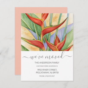 Wir haben Floral Heliconia Rose Gold Script Text v Ankündigung