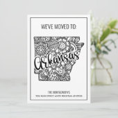 Wir haben Floral Mandala Arkansas Staat Neue Zuhau Ankündigung (Stehend Vorderseite)