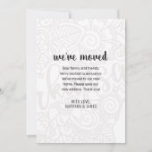 Wir haben Floral Mandala Arkansas Staat Neue Zuhau Ankündigung (Rückseite)