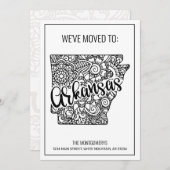 Wir haben Floral Mandala Arkansas Staat Neue Zuhau Ankündigung (Vorne/Hinten)