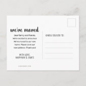 Wir haben Floral Mandala Florida Staat bewegt Ankündigungspostkarte (Rückseite)