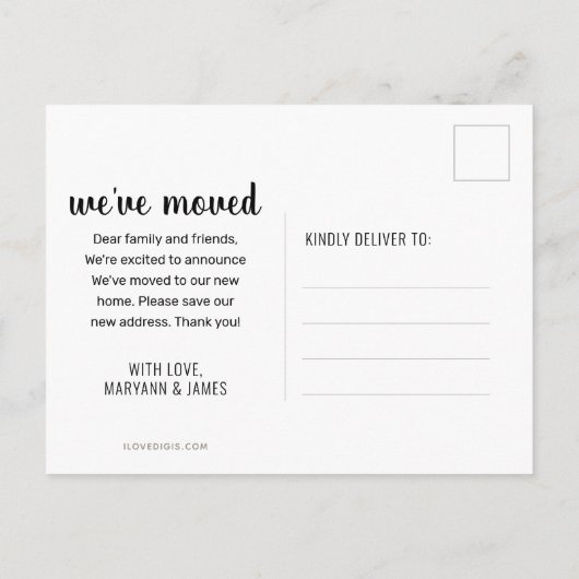 Wir haben Floral Mandala Maryland Staat bewegt Ankündigungspostkarte (Rückseite)