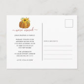 Wir haben Florenkürbis bewegt Sonnenblumen Ankündigungspostkarte (Rückseite)